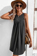 Round Neck Sleeveless Mini Dress -BazaarBey - www.shopbazaarbey.com