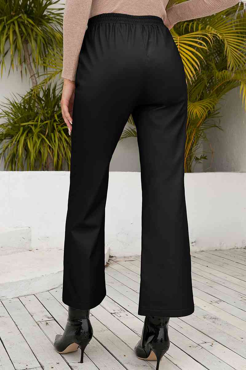 Drawstring Wide Leg Long Pants Bazaarbey