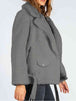 Zip-Up Belted Sherpa Jacket Trendsi