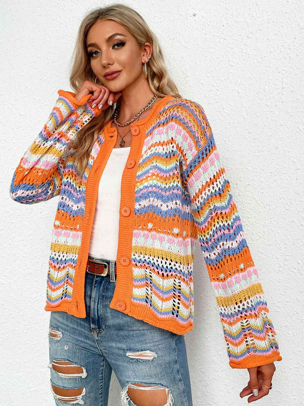 Chevron Stripes  Cardigan Bazaarbey