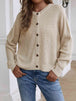  Button Down Rib-Knit Reversible Sweater Bazaarbey