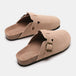 Suede Closed Toe Buckle Slide Trendsi