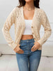  V-Neck Buttoned Knit Top Trendsi