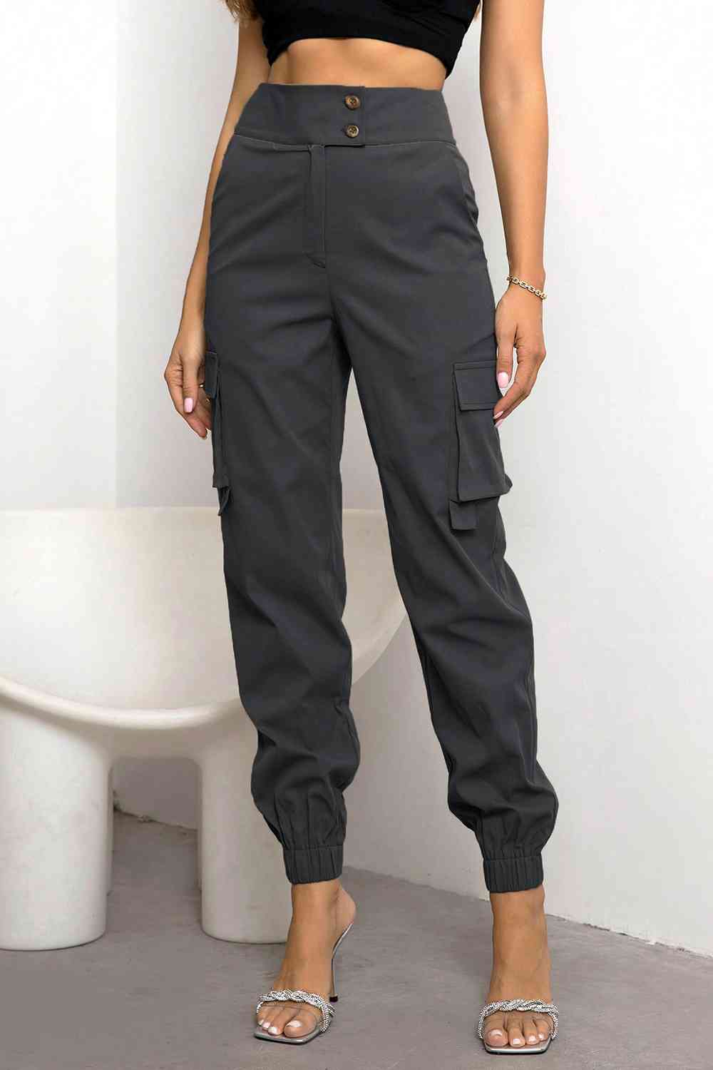 High Waist Cargo Pants Bazaarbey