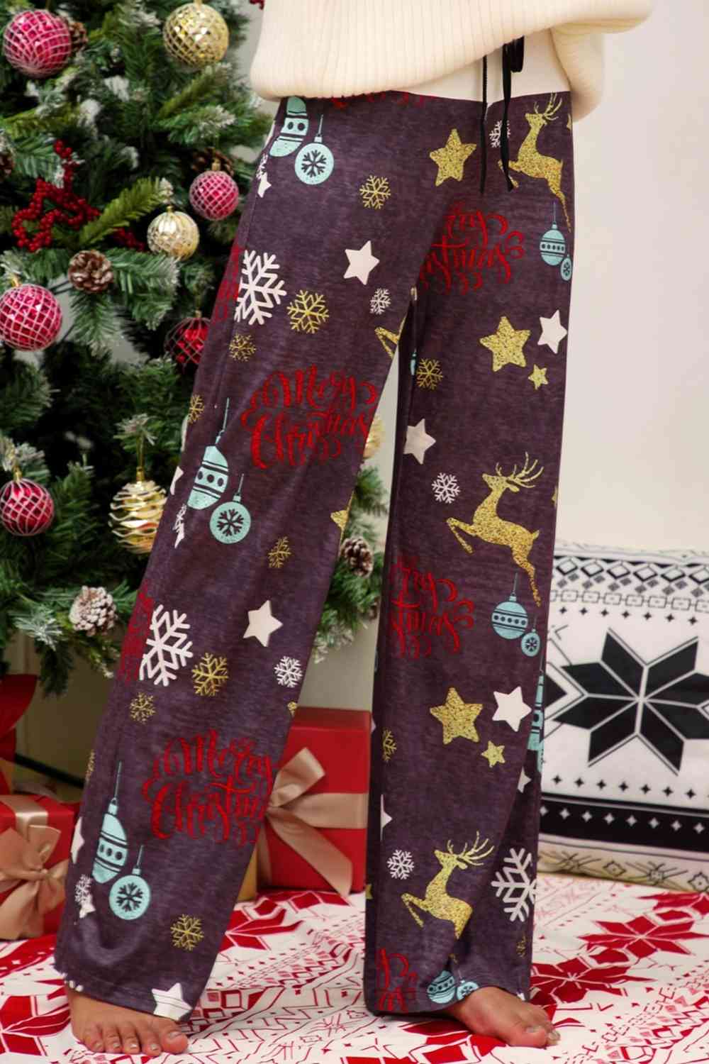 Christmas Straight Leg Pants Bazaarbey