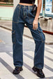  Long Straight Leg Jeans with Pockets Trendsi