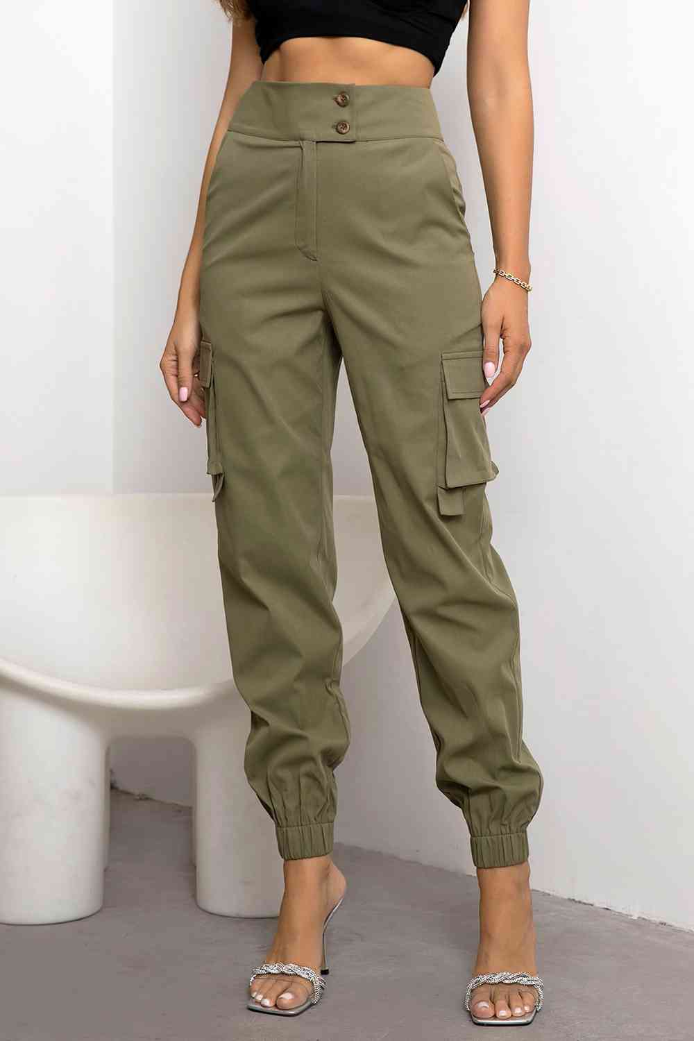 High Waist Cargo Pants Bazaarbey