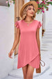 Flutter Sleeve Tulip Hem Dress -BazaarBey - www.shopbazaarbey.com