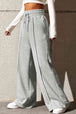 Drawstring Wide Leg Pants with Pockets Bazaarbey