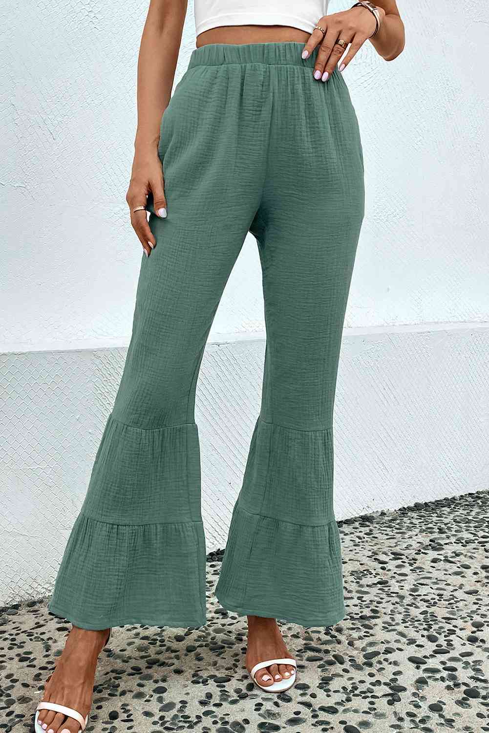 Long Flare Pants with Pocket Bazaarbey