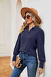 Johnny Collar Long Sleeve Top Bazaarbey