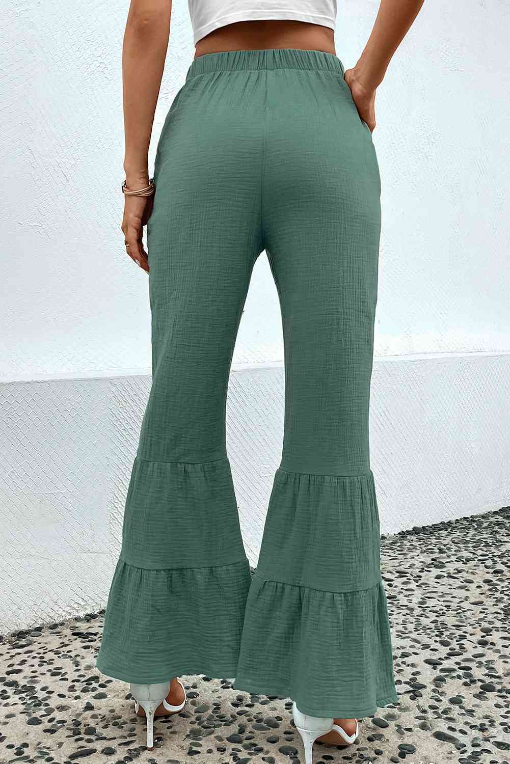 Long Flare Pants with Pocket Bazaarbey