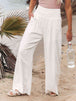  Smocked Waist Wide Leg Pants Bazaarbey