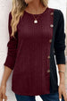  Long Sleeve Knit Top Trendsi