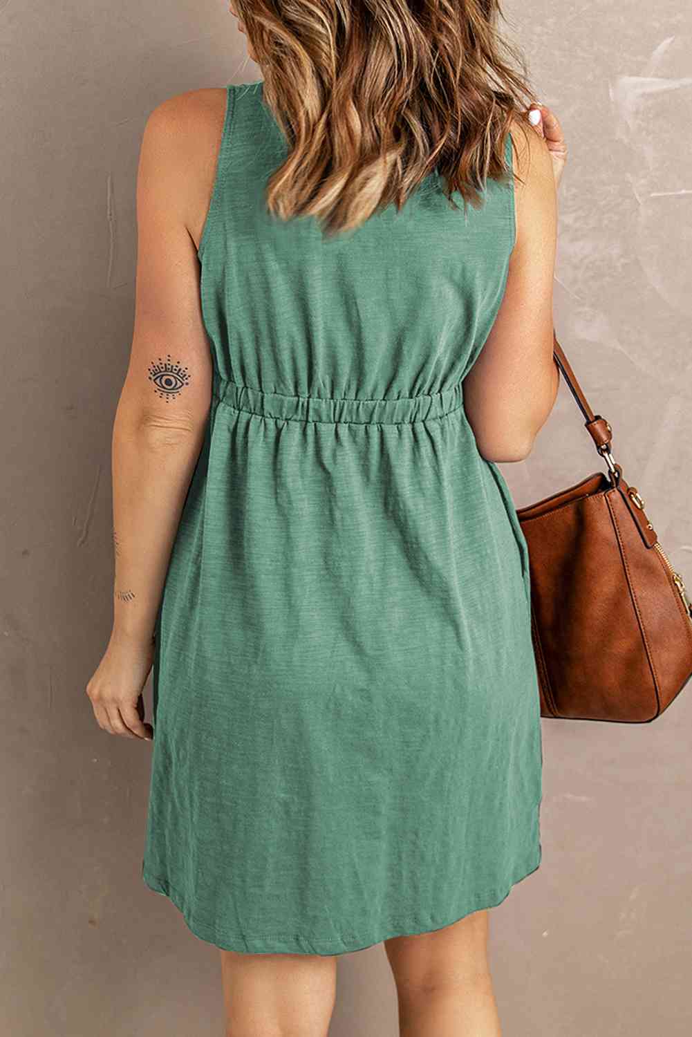 Sleeveless Button Down Mini Magic Dress Bazaarbey