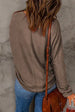 Seam Detail Round Neck Long Sleeve Top Trendsi