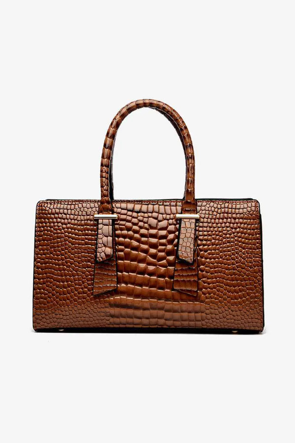 Textured PU Leather Handbag Trendsi