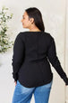  Full Size Ribbed Round Neck Long Sleeve Top Trendsi