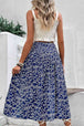 Ditsy Floral Slit High Waist Skirt Trendsi