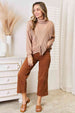 Woven Right Turtleneck Fringe Front Long Sleeve Sweater Bazaarbey