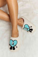 dy Love Heart Print Plush Slippers Trendsi