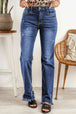 Ripped Frayed Hem Jeans Trendsi