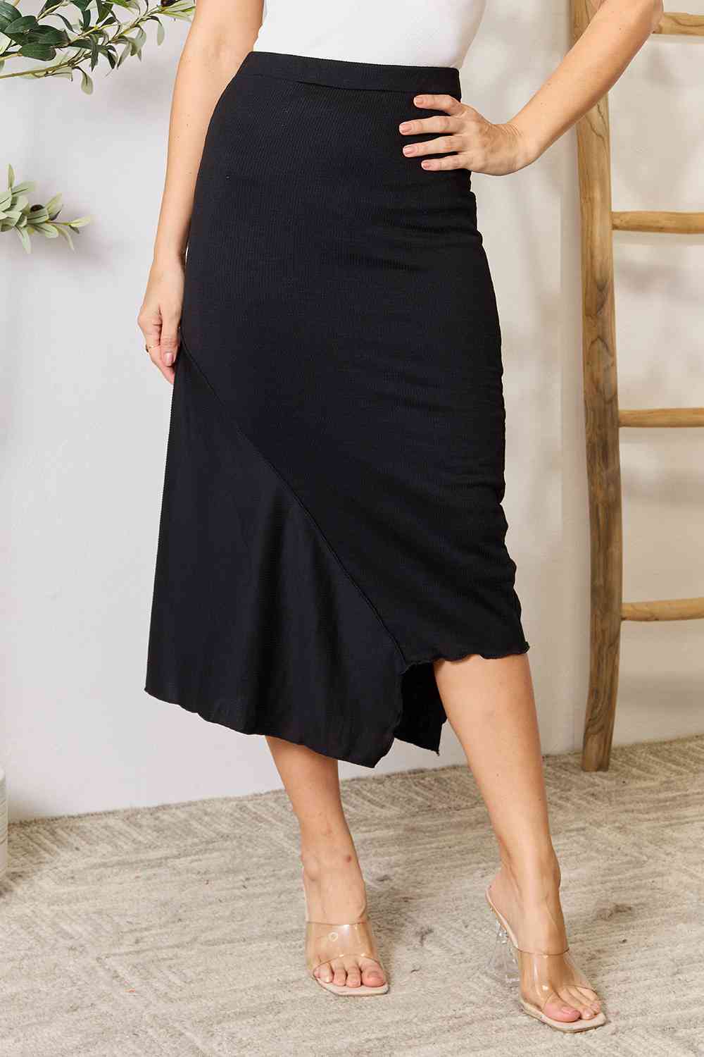  Full Size High Waist Midi Skirt Trendsi