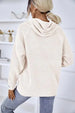 Drawstring Long Sleeve Hooded Sweater Bazaarbey