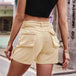 Tie Front Denim Shorts with Pocket Bazaarbey