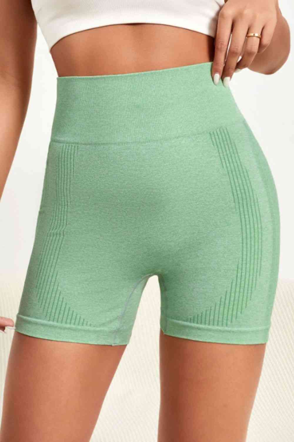 Wide Waistband Slim Fit Active Shorts Trendsi