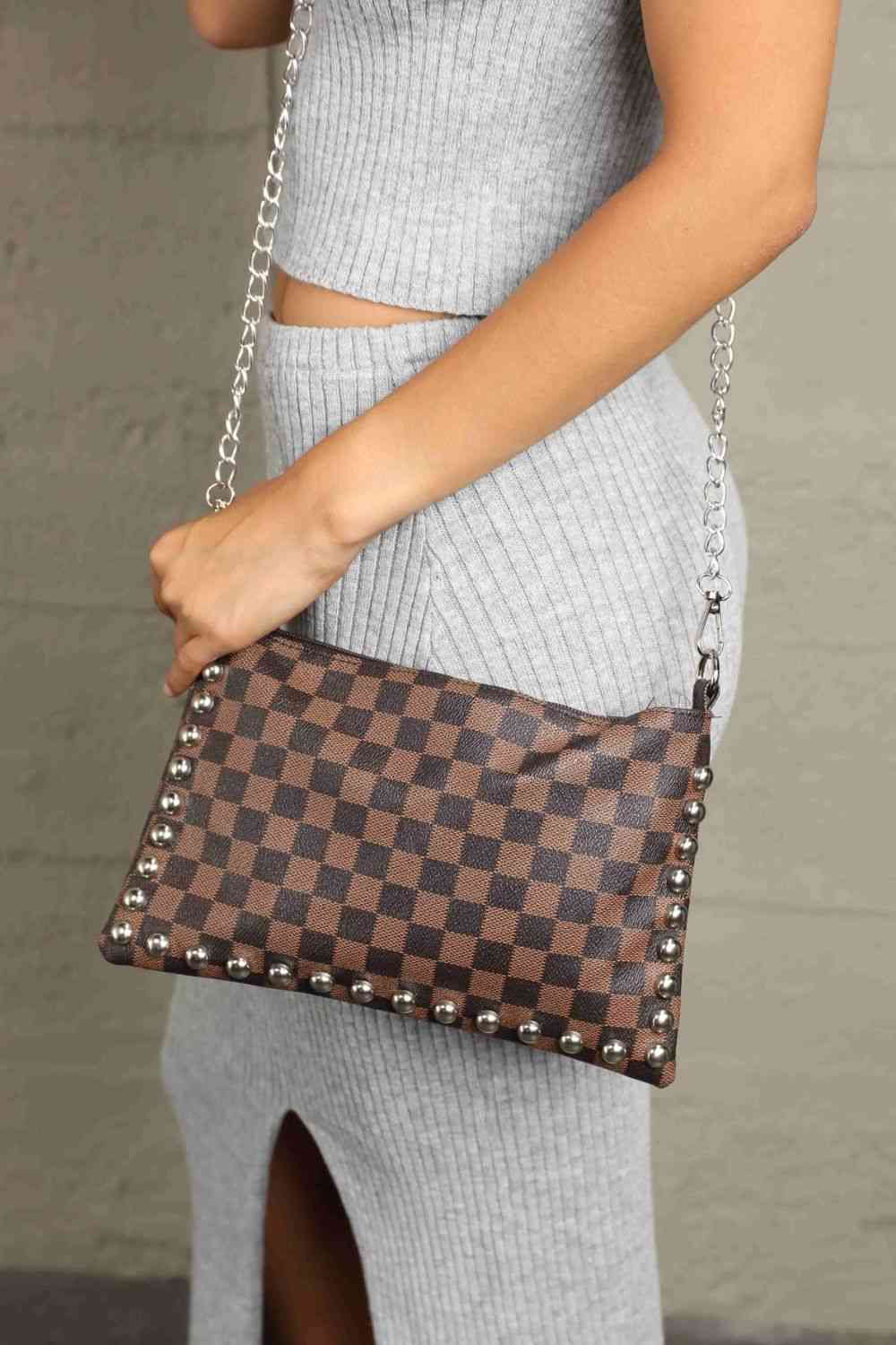 Adored PU Leather Studded Shoulder Bag Trendsi