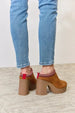  Footwear Platform Suede Clog Heel Trendsi