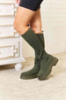  Footwear Knee High Platform Sock Boots Trendsi