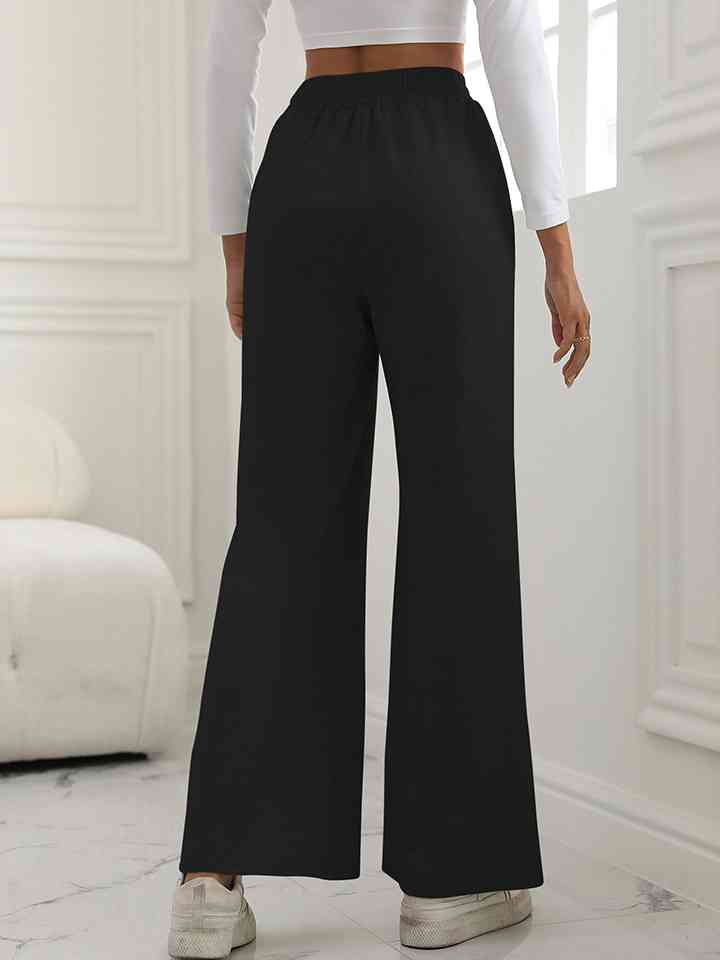 V-Waist Wide Leg Pants Bazaarbey