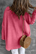 Round Neck High-Low Sweater Trendsi