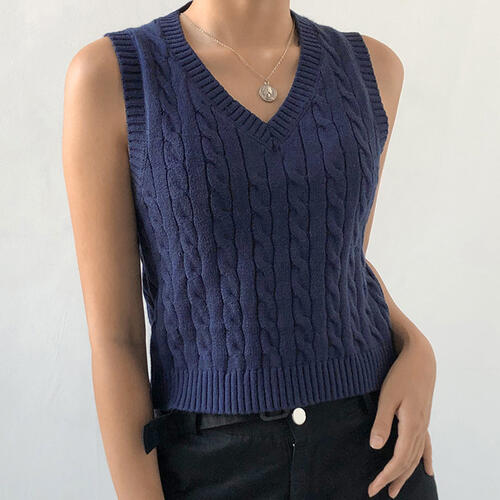  V-Neck Sweater Vest Trendsi