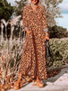 Leopard Buttoned Maxi Dress Bazaarbey