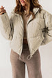 Zip Up Collared Neck Long Sleeve Winter Coat Trendsi