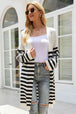 Striped   Cardigan Trendsi