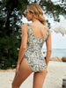 Animal Print  Sleeveless One-Piece Swimsuit Bazaarbey