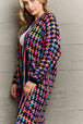 Multicolored   Hem Cardigan Bazaarbey