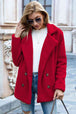  Lapel Collar Sherpa Coat Trendsi