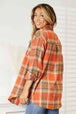  Plaid Dropped Shoulder Shirt Trendsi