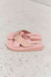  Studded Cross Strap Sandals in Blush Trendsi