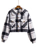 Plaid Button Front Jacket with Pockets Trendsi