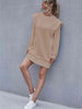 Round Neck Long Sleeve Mini Dress -BazaarBey - www.shopbazaarbey.com