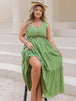 V-Neck Sleeveless Tiered Dress Bazaarbey