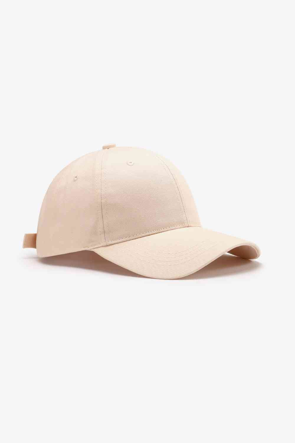 Plain Adjustable Cotton Baseball Cap Trendsi