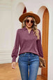 Johnny Collar Long Sleeve Top Bazaarbey