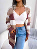 Striped Rib-Knit   Cardigan Trendsi